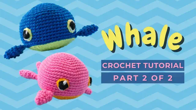 Video thumbnail for Crochet amigurumi whale for beginners   Whale crochet tutorial NO SEWING PART 2