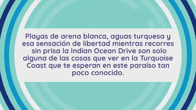 Video thumbnail for Que ver en Turquoise Coast: Road Trip por la Indian Ocean Drive, Western Australia