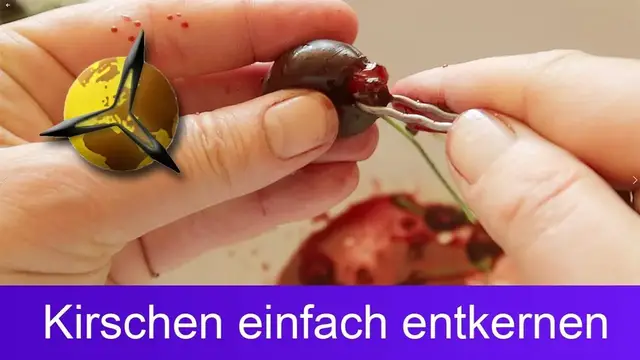 Video thumbnail for Kirschen entkernen: Kirschkerne leicht entfernen / entsteinen