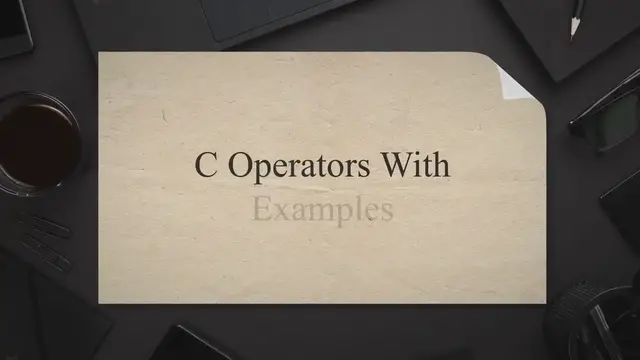'Video thumbnail for C Operators Learn the Basics of Programming Step by Step – MPS'
