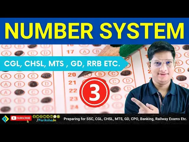 Video thumbnail for #NumberSystem / CGL, CHSL, MTS, GD & CPO Exam on #ParikshaJn #compititive #exam | #muftshiksha Part3