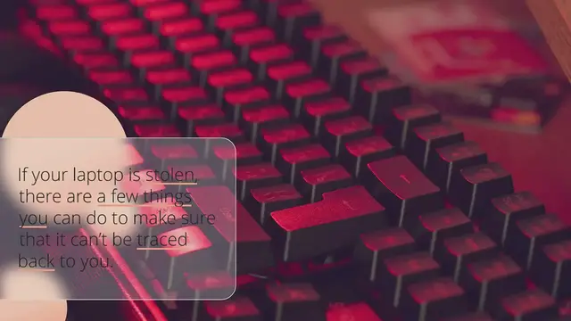 Video thumbnail for how to make a stolen laptop untraceable