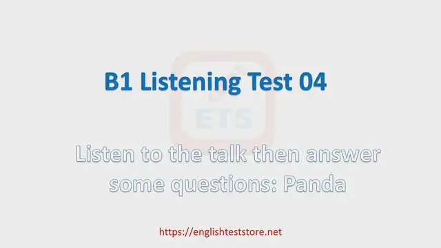 Video thumbnail for English B1 Listening Practice Test 04