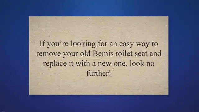 Video thumbnail for How To Easily Remove A Bemis Toilet Seat? - Save Time - 2023