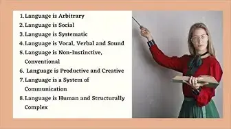 Video thumbnail for Characteristics of language | 10 Characteristics of a language | English Finders