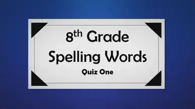 'Video thumbnail for 8th Grade Spelling Words'