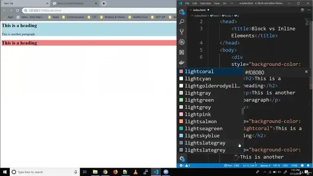 Video thumbnail for HTML   Block and Inline Display Values