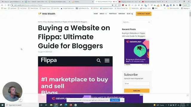 Video thumbnail for Buying a Website on Flippa: Ultimate Guide for Bloggers