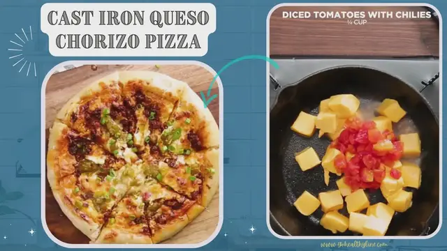 'Video thumbnail for Cast Iron Queso Chorizo Pizza'