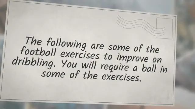 'Video thumbnail for Football exercises/drills to improve on dribbling'