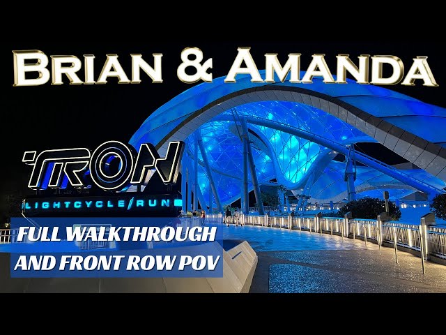 Video thumbnail for 🔴 Tron Lightcycle Run - Full Walk through - Front Row POV - Magic Kingdom - Disney World