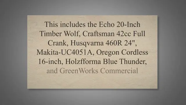 Video thumbnail for The Best Chainsaw for Cutting Trees (Top 7 and Buying Guide)