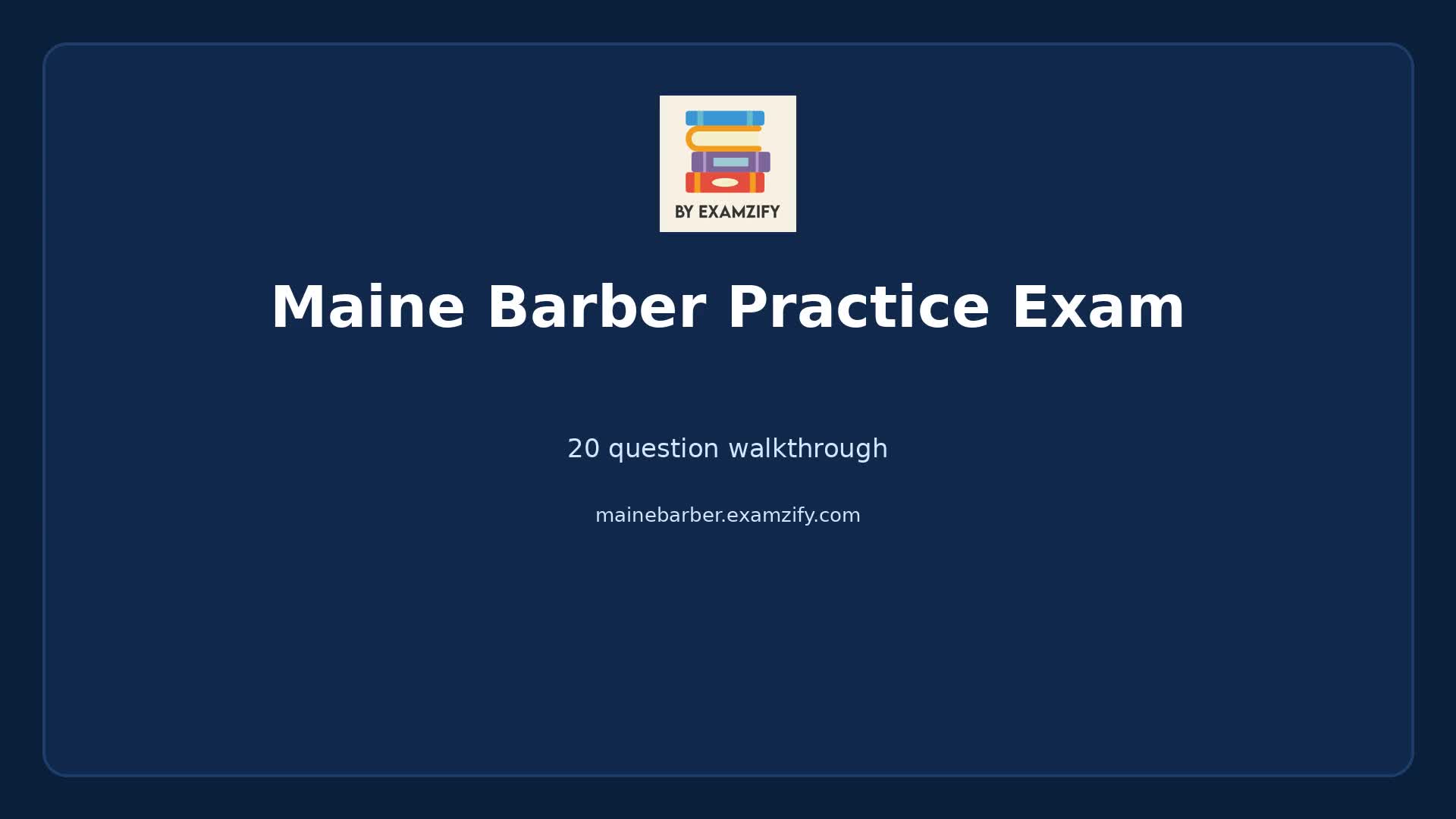 Video thumbnail for Maine Barber Practice Exam