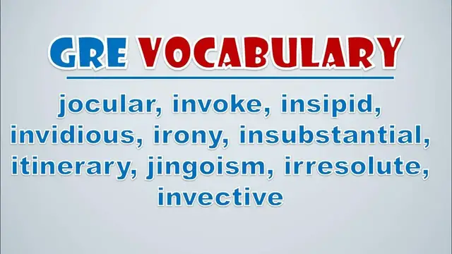 Video thumbnail for GRE Vocabulary: Jocular, Invoke, Insipid, Invidious, Irony, Insubstantial, Itinerary, Jingoism