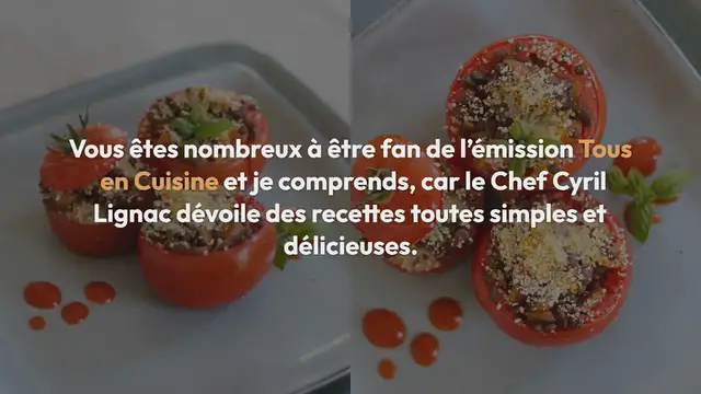 'Video thumbnail for Tomates farcies vegans (adaptation Cyril Lignac)'
