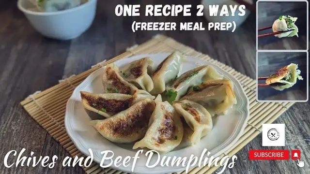 Video thumbnail for How to Make Perfectly Juicy Chinese Chive Beef Dumplings | 2 Ways @mrs5cookbook