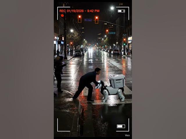 Video thumbnail for CCTV Catches Robot Dog Saving a Life at Crosswalk 😱🤖 #shorts