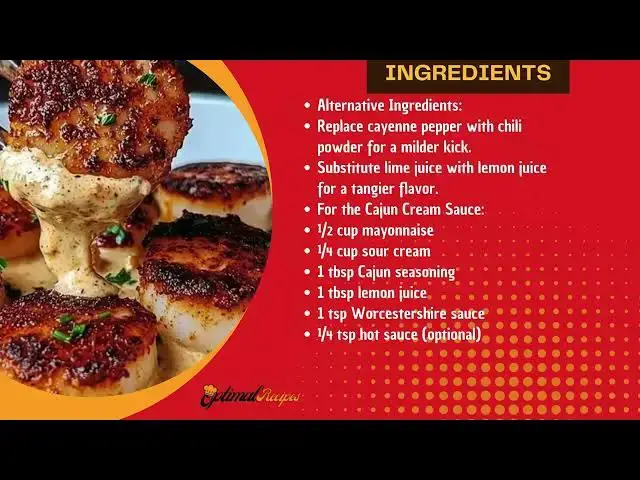 Video thumbnail for Best Seared Scallops with Spicy Cajun Cream Sauce