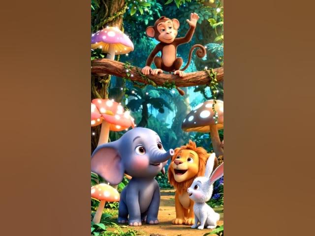 Video thumbnail for ⭐ Cute Baby Animals Explore a Magical Jungle! ✨🌈