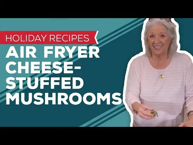 Video thumbnail for Holiday Cooking & Baking Recipes: Air Fryer Cheese-Stuffed Mushrooms Recipe