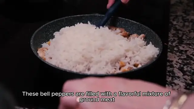 Video thumbnail for stuffed bell pepper recipe