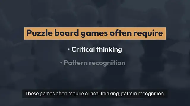 Video thumbnail for Puzzle Board Games For Adults