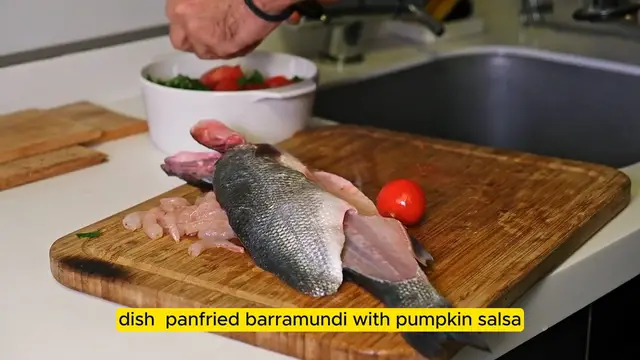 Video thumbnail for Pan-Fried Barramundi with Pumpkin Salsa_ A Flavorf