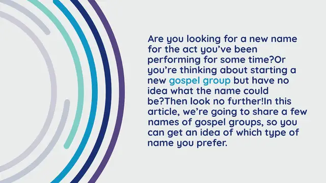 Video thumbnail for 250+ Catchy Gospel Team Names Ideas to Pick From