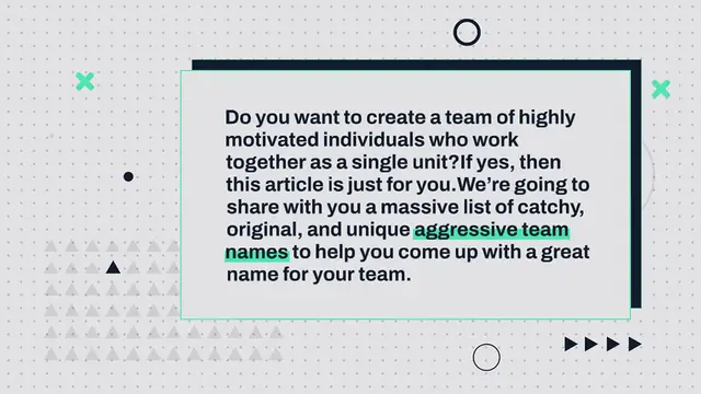 Video thumbnail for 400+ Best and Great Aggressive Team Names Ideas