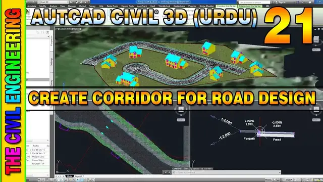 'Video thumbnail for How to Create Corridor in Civil 3D | AutoCAD Civil 3D in Urdu/Hindi | Lesson 21'