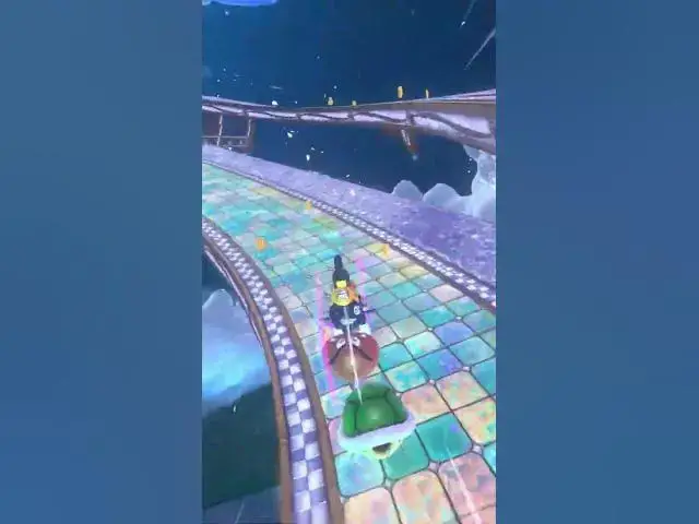 Video thumbnail for I love doing this in Rainbow Road #mariokartworld #racing