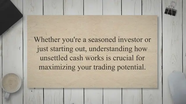 Video thumbnail for Unlocking the Power of Unsettled Cash: A Comprehensive Guide to Managing Your E-Trade Funds