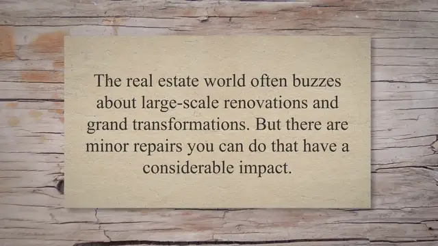 Video thumbnail for Minor Home Repairs: The Astonishing Impact On Home Sales