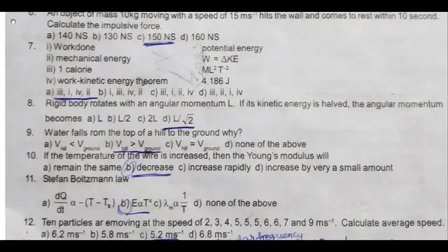 Video thumbnail for 11th Physics Second Revision Question Paper 2019-2020 | Tiruppur District | English Medium