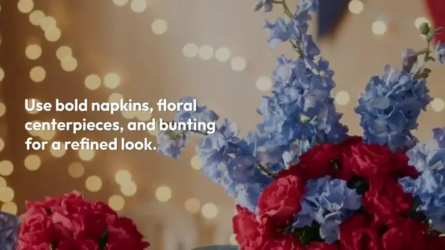 'Video thumbnail for Discover 20 vibrant 4th of July table decoration ideas. Create stunning patriotic tablescapes to wow guests.'