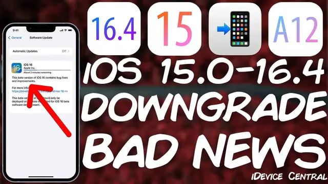 Video thumbnail for iOS 15.0 - 16.4 Very BAD DOWNGRADE & JAILBREAK NEWS! FutureRestore Downgrades No Longer Possible!