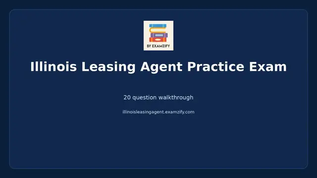 Video thumbnail for Illinois Leasing Agent Practice Exam