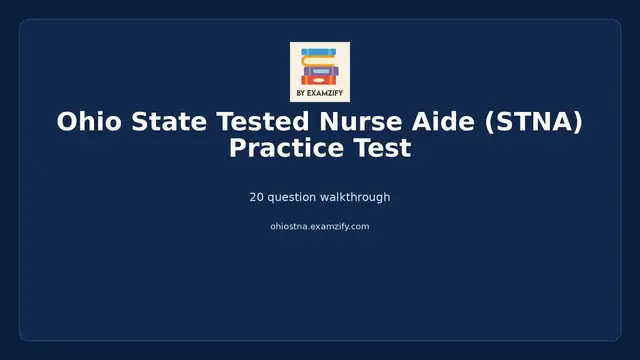 Video thumbnail for Ohio State Tested Nurse Aide (STNA) Practice Test