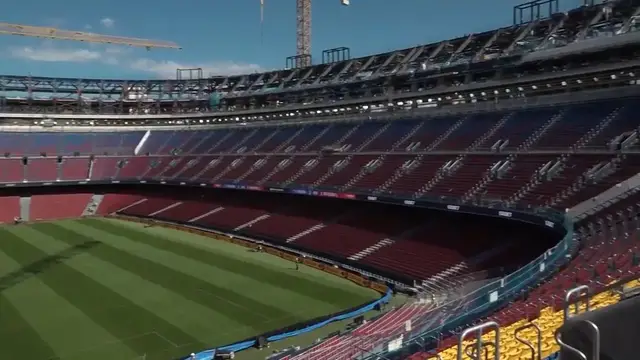 'Video thumbnail for Barcelona show off revamped Camp Nou stadium'