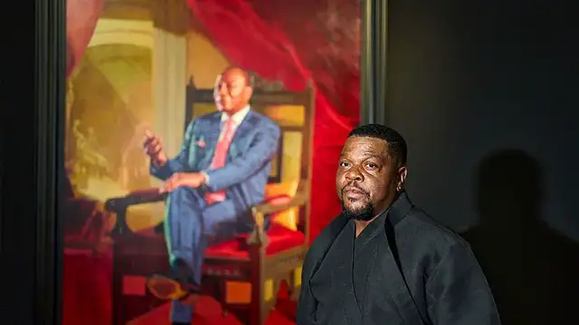 Video thumbnail for Kehinde Wiley Redefines African Leadership in ‘A Maze of Power’