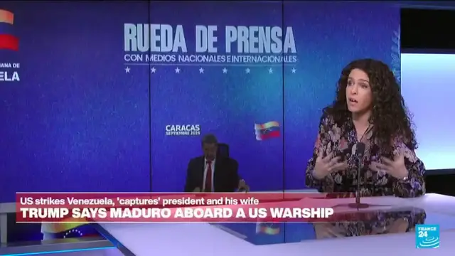 Video thumbnail for Donald Trump says Maduro and his wife aboard a US warship