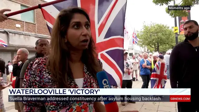 'Video thumbnail for Suella Braverman says illegal migrants should be housed in 'bespoke tented accommodation''