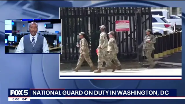 'Video thumbnail for National Guard troops head to streets of D.C.'