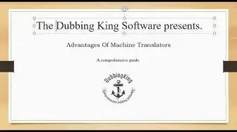 Video thumbnail for Advantages Of Machine Translators (Case Study)