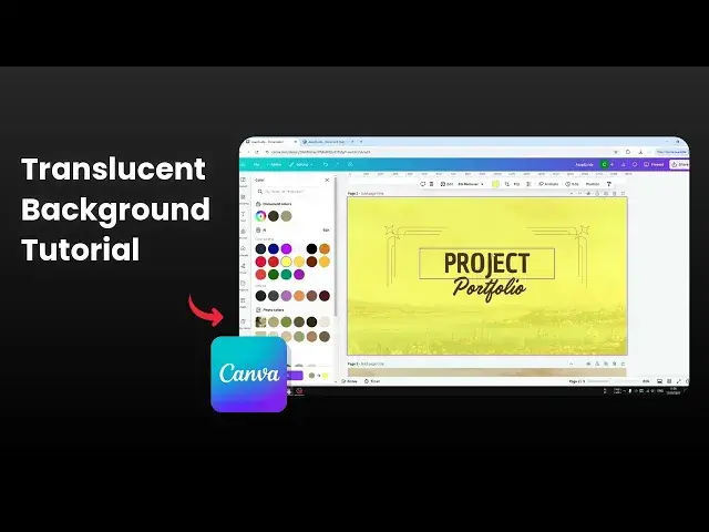 Video thumbnail for How to Make a Translucent Background in Canva