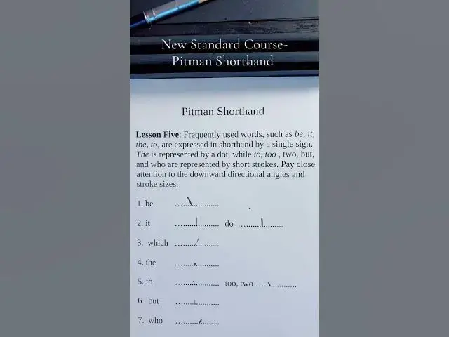 'Video thumbnail for New Standard Course-Pitman Shorthand #pitmanshorthand #shorthand #shorthandwriting #vocabulary'