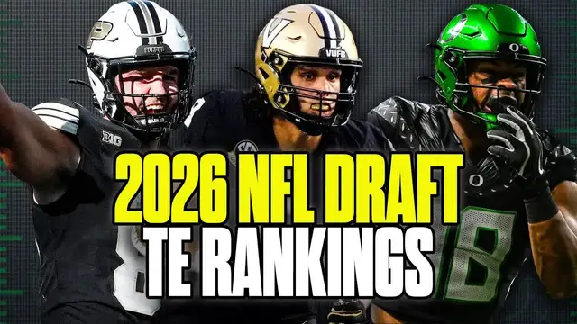 'Video thumbnail for a to z sports film room: 2026 nfl draft: top tight end prospects - klare, stowers, sadiq & more!'