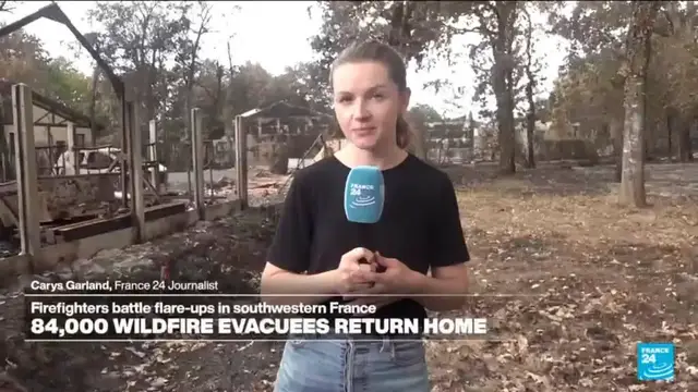 Video thumbnail for Tens of thousands of French wildfire evacuees allowed to return home