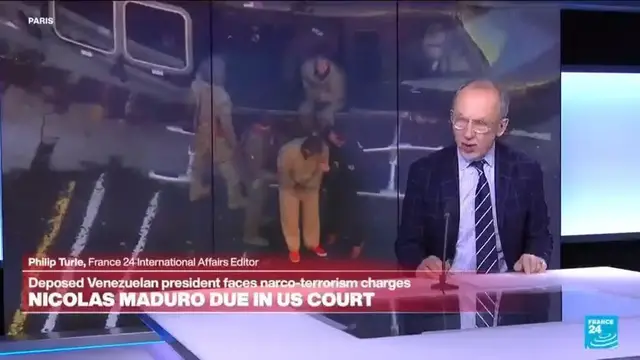 Video thumbnail for Nicolas Maduro walked from a helicopter to the courthouse: "Its all part of the spectacle"