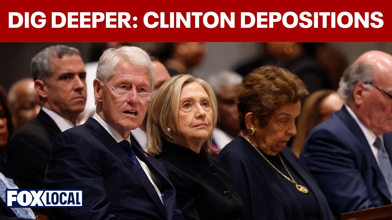 Video thumbnail for Clintons push back as Epstein deposition videos go public
